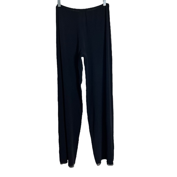 Jean Paul Gaultier Fuzzi Wide Leg Black Pants High Rise Size XL - Picture 4 of 12